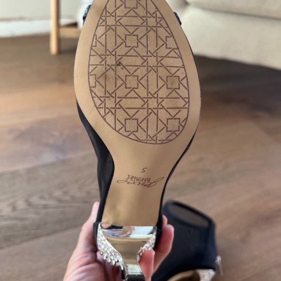 Stunning black bootie heels with crystals - Picture 5 of 5